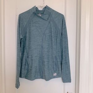 New Balance asymmetrical zip long sleeve top